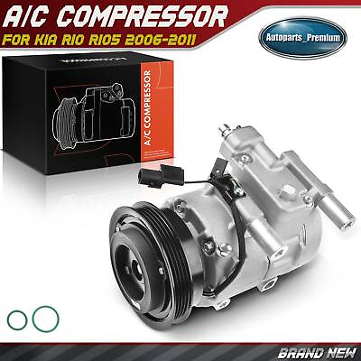 #ad New AC A C Compressor with Clutch for Kia Rio Rio5 2006 2011 L4 1.6L 977011G010
