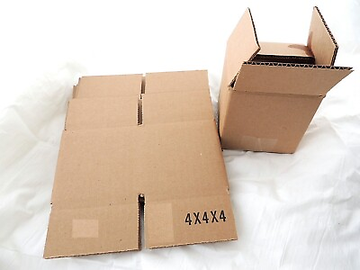 #ad 4 x 4 x 4quot; Corrugated Kraft Shipping Boxes Select Quantity SHIPS FAST