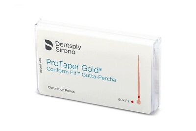 #ad New Protaper Gold F1F2 AND F3 GUTTA Percha Points Dentsply Tulsa Box of 60