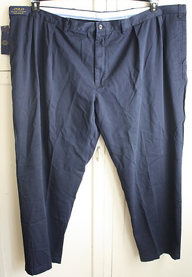 #ad Polo Ralph Lauren Classic Pleated Fit Navy Blue Slack Dress Pants Size 58Bx32