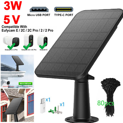 #ad 3W 5V Outdoor Solar Panel for USB Power Camera Security Cam Battery Charger