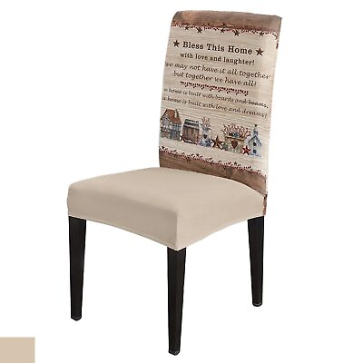 #ad Chair Covers for Dining Room Set of 4 American Country Star Bless This Home ...