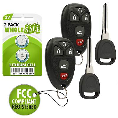 #ad 2 Replacement For 07 08 09 10 11 12 13 14 15 16 GMC Acadia Key Fob Remote $14.95