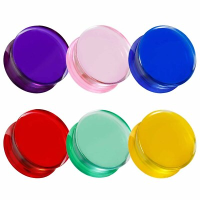 #ad 2 x Coloured Acrylic Ear Plugs Piercing Stretchers Jewellery Gauges Red Blue