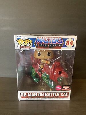 #ad Funko Pop Ride Deluxe: Masters of the Universe He Man on Battle Cat 84 Flocked