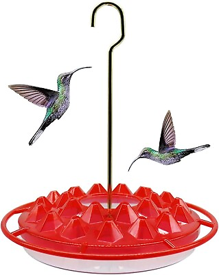 #ad 1 2Pcs Hummingbird Feeder7.8x6.7 in Hanging Hummingbird Feeder with Red Cover