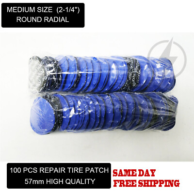#ad 100 PCS MEDIUM SIZE 2 1 4quot; ROUND RADIAL REPAIR TIRE PATCHES WITH HIGH QUALITY