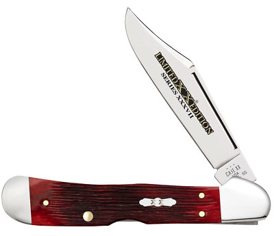 #ad Case XX Knives Copperlock Barnboard Jig Red Bone 12213 Stainless Pocket Knife
