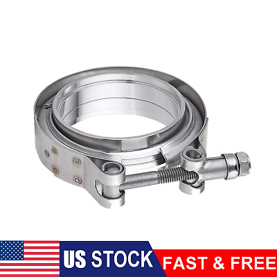 #ad 3 inch V Band Clamp amp; 304 Stainless Steel flange kit Vband for Exhaust Downpipe