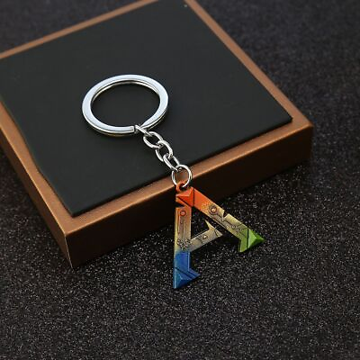 #ad Unisex Key Chain Durable Colorful Letter Zinc Alloy Ring Holder Party Weading