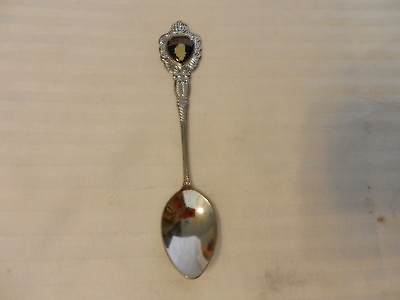 #ad Illinois State Map Collectible Silverplate Spoon