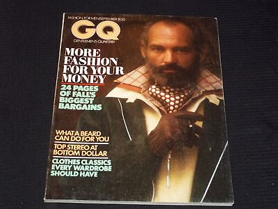 #ad 1975 SEPTEMBER GQ MAGAZINE MORE FASHION FRONT COVER E 2153
