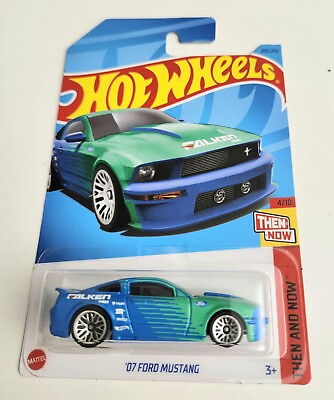 #ad Hot Wheels #x27;07 Ford Mustang Blue #205 2023 Then And Now