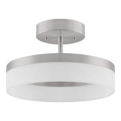 #ad Home Decorators Lighting 13.78quot; Modern Dimmable LED Flush Mount Brushed nickel