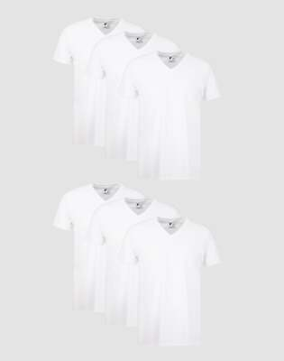 #ad Hanes Men#x27;s FreshIQ Undershirt 6 Pack V Neck Men#x27;s Shirts TAGLESS Comfort Soft