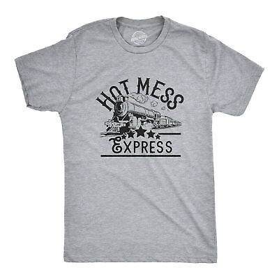 #ad Mens Hot Mess Express Tshirt Funny Train Hangover Novelty Party Tee