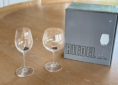 #ad Set of 2 Riedel Crystal Stemmed Wine Glasses Red amp; White Made In Germany in Box