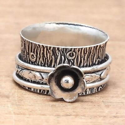 #ad Meditation RingsAnxiety Rings Gemstone Handmade 925 Silver Jewelry Rings quot;8quot;