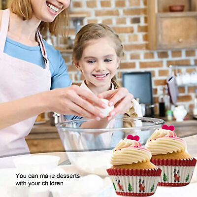 #ad 100pcs set Muffin Case Exquisite Easy to Use Handmade Clear Pattern Cupcake