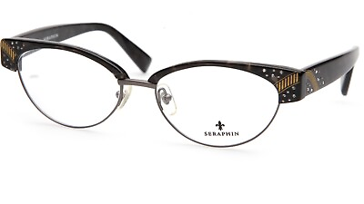 #ad New SERAPHIN CAVELL 8654 Black Pearl Eyeglasses 54 16 140mm B37mm