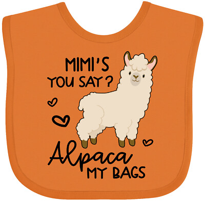 #ad Inktastic Mimi#x27;s You Say Alpaca My Bags Baby Bib Animals Llama Cute Adorable Jmg
