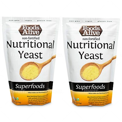 #ad Foods Alive Nutritional Yeast Flakes Non Fortified Plant Based Protein 2PACKS