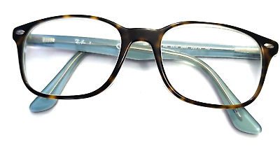 #ad Ray Ban RB5375 5883 Large Tortoise Brown Blue Eyeglasses Frame 53 18 145 Read**