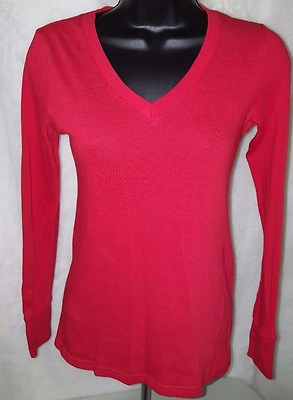#ad Color Story Sweater Shirt Top Blouse Size M Womens Red