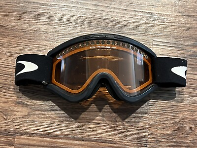 #ad Oakley O Frame Black amp; White Snow Ski Goggles Snowboard Orange Lens Goggles