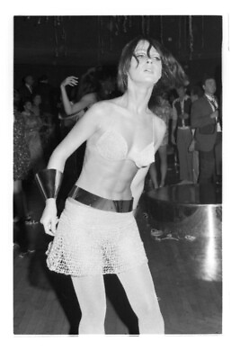 #ad Cheetah Club 1960s Dancer Bare Midriff Mini Skirt Original 35mm Camera Negative