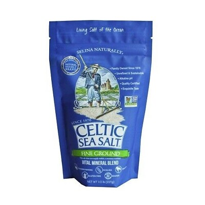#ad Celtic Sea Salt Fine ground 8oz 1 2 lb Resealable Bag