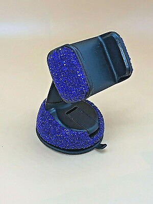 #ad Car Phone Crystal Diamond Blue Holder for Car Dashboard
