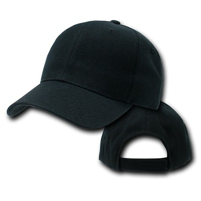 #ad Black Plain Blank Solid Adjustable Golf Tennis Baseball Ball Cap Hat Caps Hats