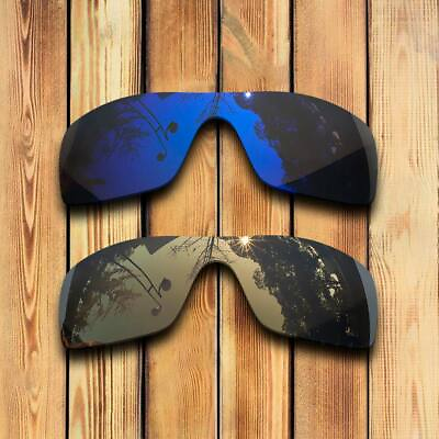 #ad Polarized Purple Blueamp;Copper Gold Replacement Lenses for Oakley Batwolf OO9101