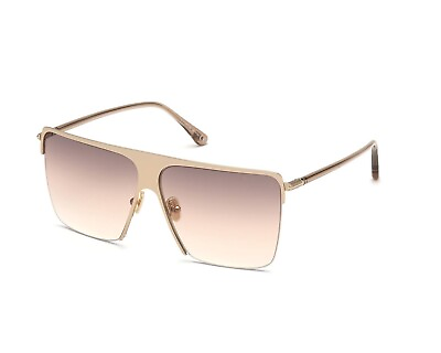 #ad Tom Ford SOFI FT0840 840 28F Gold Brown Rose Gradient Women Sunglasses Oversized