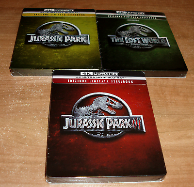 #ad Trilogy Jurassic Park 4K UHD Br New Spanish Steelbook R2