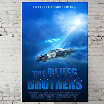 #ad The Blues Brothers Movie Poster John Belushi and Dan Aykroyd 11x17quot; Wall Art