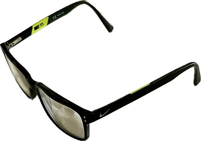 #ad Men’s NIKE 7240 001 Eyeglass Frames Only Matte Black Rectangle 53 17 140 Do It