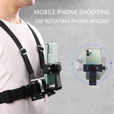 #ad Chest Body Holder Strap Harness Mount For iPhone Samsung Phone Cell