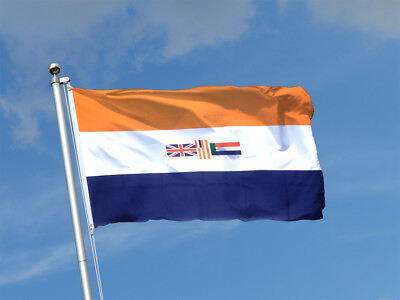 #ad Old South Africa Flag 3x5 ft Prinsevlag UK Dutch yellow orange 100F