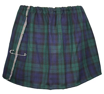 #ad Ladies#x27; Tartan Mini Kilt Blackwatch Burns Night Scottish Fancy Dress