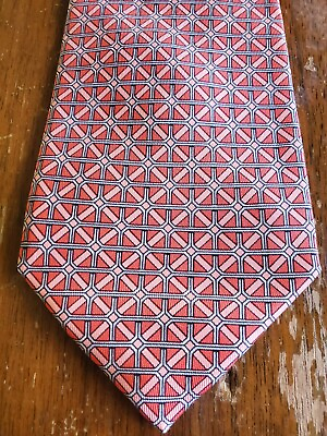#ad Hermes 7477 IA Made in FRANCE Cross Checkered Silk Tie 56quot; x 3.5quot; NEW