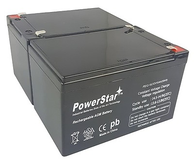 #ad 12V 15AH SLA Battery replaces gp12120 ps 12120 wp12 12 gp12110f2 2PK
