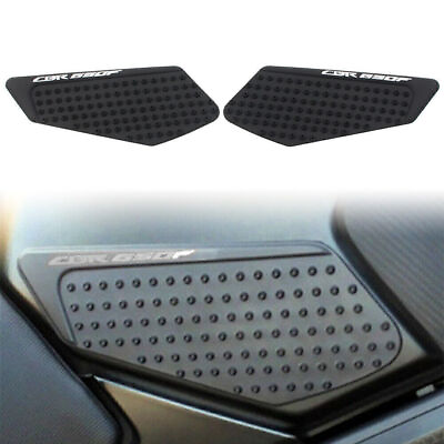 #ad Pair Gas Tank Pad Traction Side Pad Fuel Grip Decal for CBR650F 2014 2017 Black