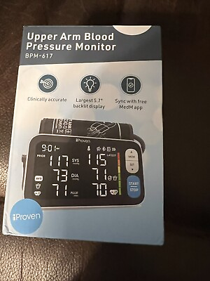 #ad IPROVEN New 2023 Smart Upper Arm Blood Pressure Monitor Home Use New Unused