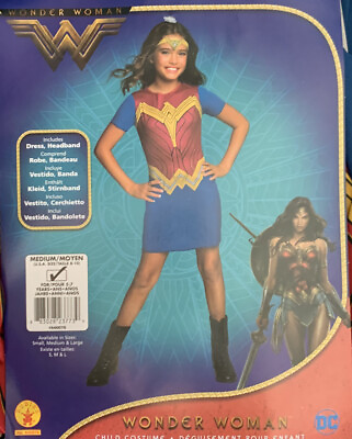 #ad Wonder Woman Girls – Costume Multicolor Size Large Halloween Costume Dress Up