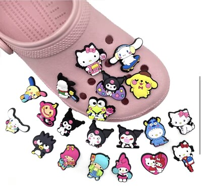 #ad 10pcs Cute Sanrio Random Fits Croc Accessories Shoe Jewelry Decoration