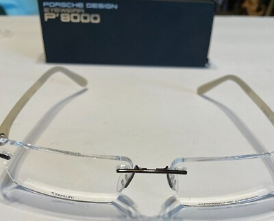 #ad Porsche Design Eyeglasses P8205 C Tan Titanium Optical Rimless Frame