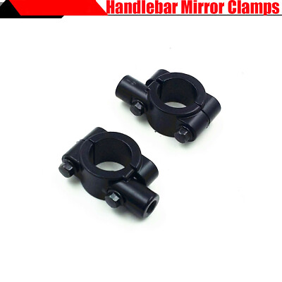 #ad 2Pcs Motorcycle Modified 7 8quot; Handlebar 10mm Side Mirror Mount Aluminum Clamp
