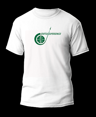 #ad Seattle Supersonics Jet Logo 1970#x27;s Vintage T Shirt 50 50 Blend Sizes S XL